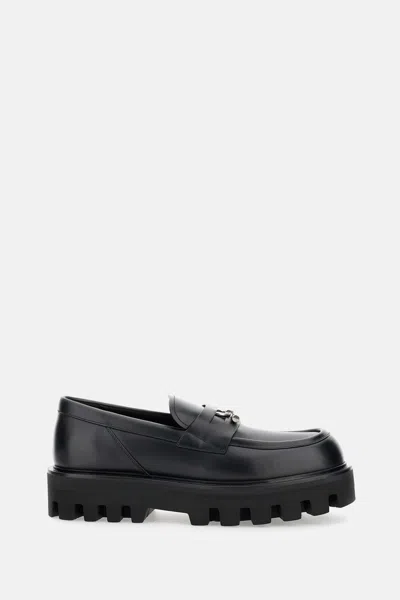 Alexander Mcqueen "parachute" Loafer With Buckle T In Black