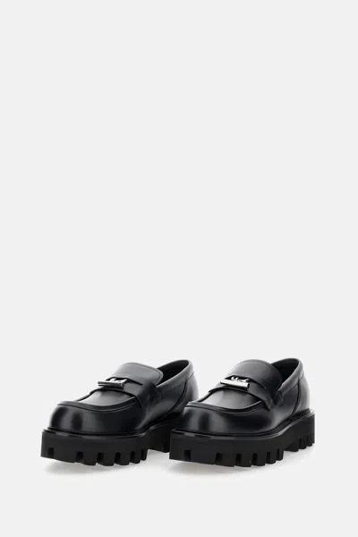 Alexander Mcqueen "parachute" Loafer With Buckle T In Black