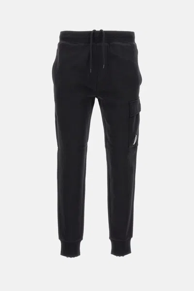 C.p. Company Jogger Black Cotton Pants In Black