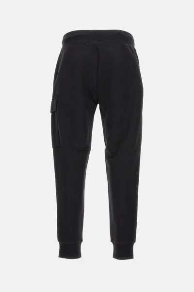 C.p. Company Jogger Black Cotton Pants In Black