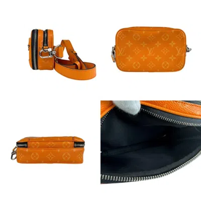 Pre-owned Louis Vuitton Orange Taigarama Shoulder Bag ()
