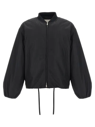 Jil Sander Balloon-sleeve Bomber Jacket In Black