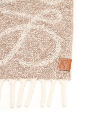 Loewe Anagram Scarf Scarves And Foulards Beige