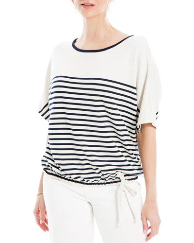 Max Studio Stripe Top In White