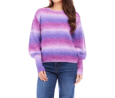 Karen Kane Plus Size Blouson Sleeve Sweater In Lavender