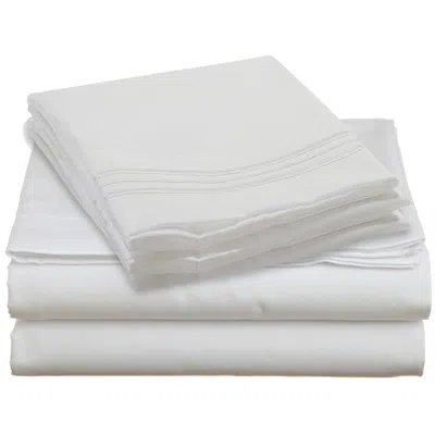 Hivvago King Size 4-piece Silky Soft Microfiber Sheet Set In White In White