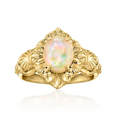 Ross-simons Opal Marquise-shaped Ring In 18kt Gold Over Sterling