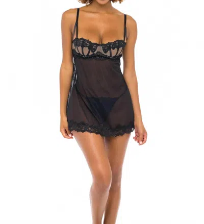 Oh La La Cheri Julie Lace Babydoll In Black