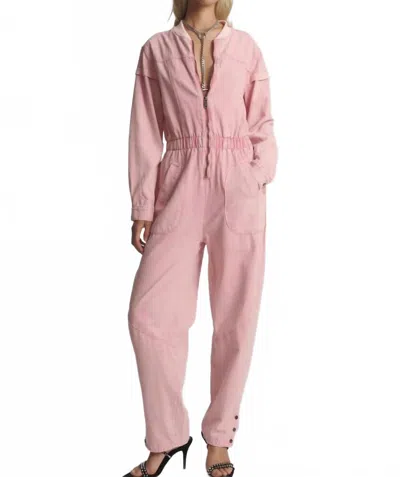 One Teaspoon Cindy Aviator Jumpsuit In Pink