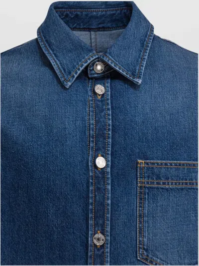 Givenchy Classic Denim Shirt With Button-up Front In Blue