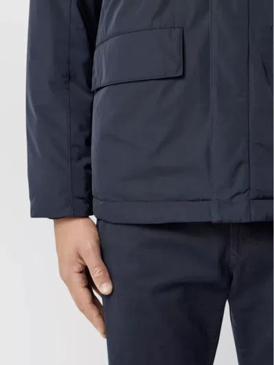 Stone Island Micro Twill Jacket Hooded In Blue