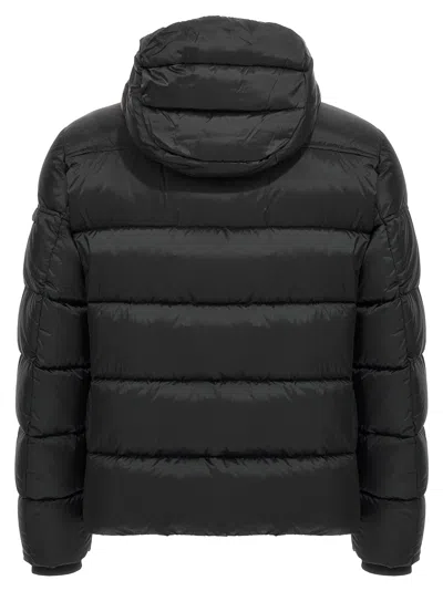 Moorer Quilted Hooded Jacket Removable Hood In Blue