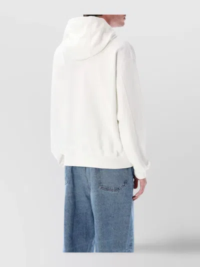 Casablanca Cotton Sweatshirt With Front Pocket And Hood In White