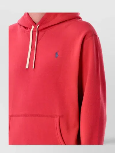 Polo Ralph Lauren Polo Pony-embroidered Drawstring Hoodie In Red