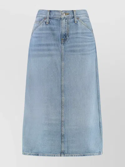 Re/done Denim Skirt With Pockets And Slit