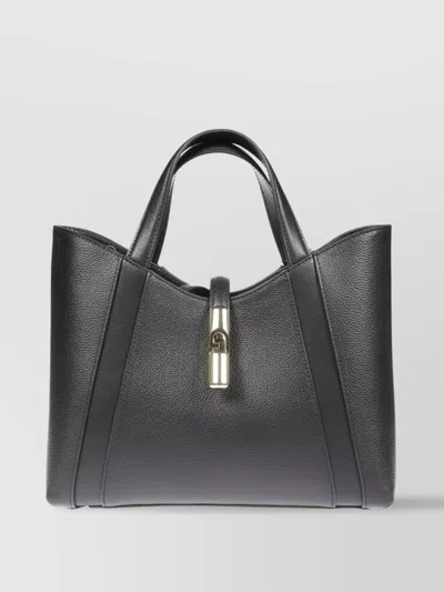 Furla Drop Structured Tote Textured Handle