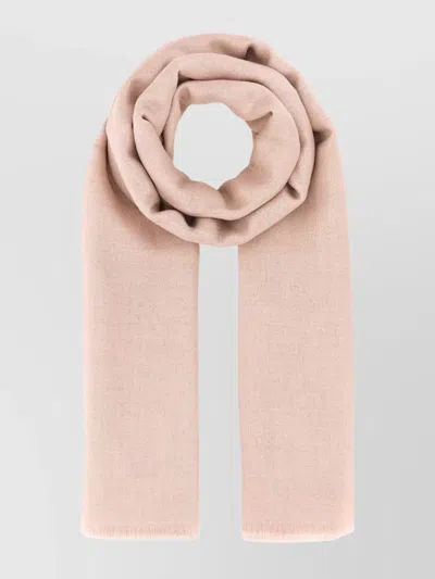Weekend Max Mara Rauche Embroidered-detail Fringed Scarf In Pink