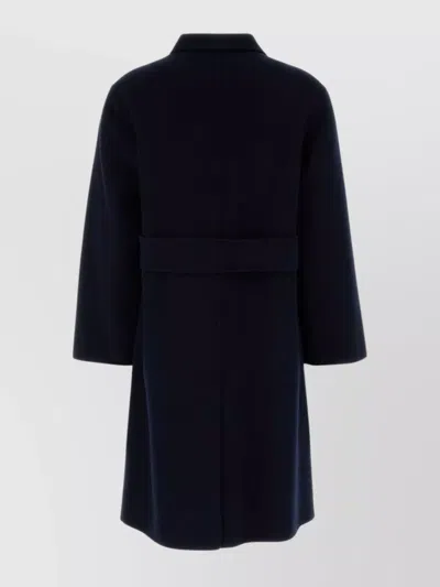 Weekend Max Mara Zenone Coat With Back Belt Detail In Black