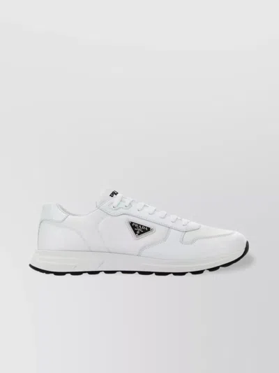 Prada Nylon And Leather Low-top Sneakers