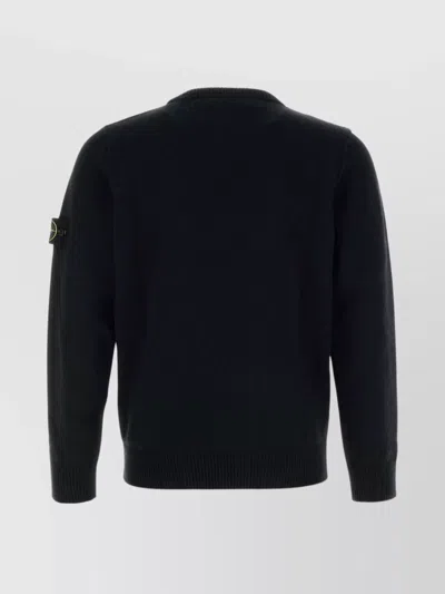 Stone Island Cotton Sweatshirt In Black