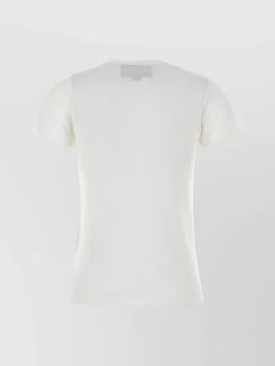 Valentino Cotton Crew Neck T-shirt With Short Sleeves In White