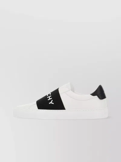 Givenchy Slip-on Sneakers With Black Band Logo Detail In White