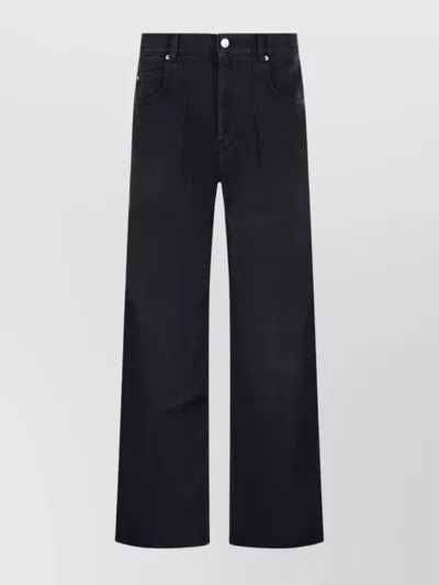 Isabel Marant Étoile High-rise Straight Leg Jeans With Belt Loops In Black