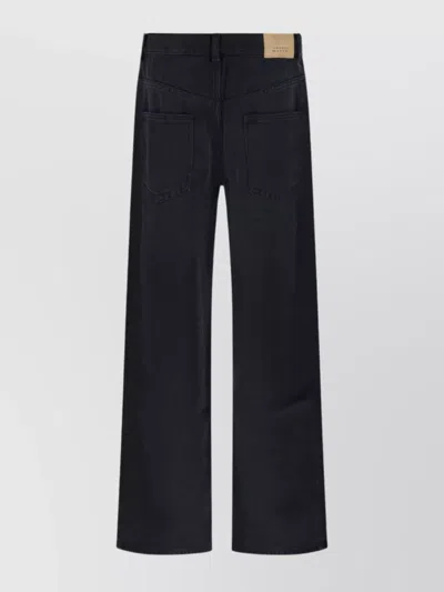 Isabel Marant Étoile High-rise Straight Leg Jeans With Belt Loops In Black