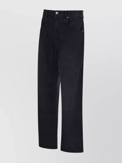 Isabel Marant Étoile High-rise Straight Leg Jeans With Belt Loops In Black