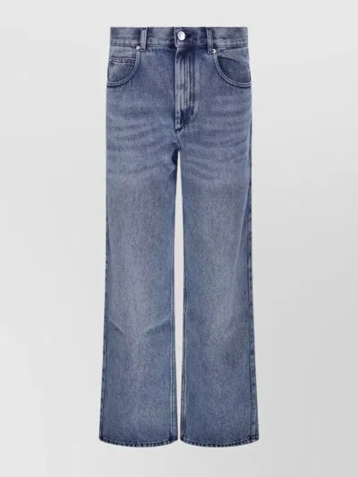 Isabel Marant Étoile Jenny Ga Wide Leg Faded Wash Jeans In Blue