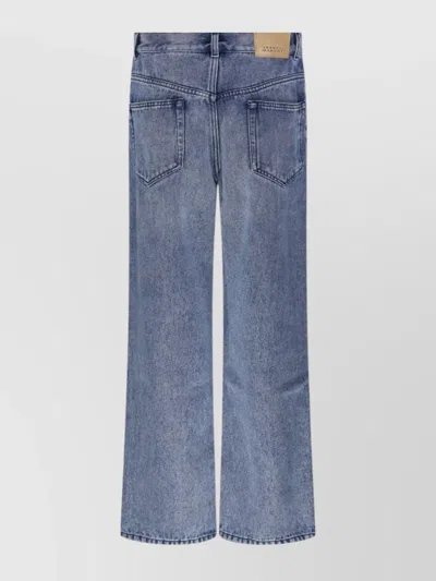 Isabel Marant Étoile Jenny Ga Wide Leg Faded Wash Jeans In Blue