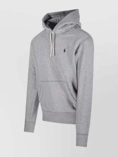 Ralph Lauren Hooded Sweatshirt Kangaroo Pocket In Gray