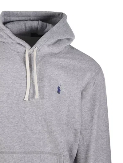 Ralph Lauren Hooded Sweatshirt Kangaroo Pocket In Gray