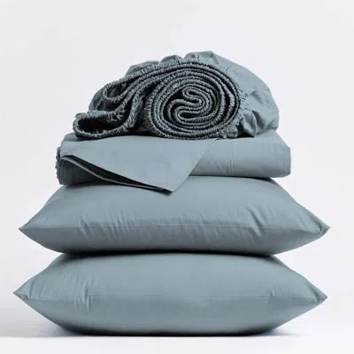 Hivvago Aqua Blue 100-percent Certified Organic Cotton Sheet Set In Blue