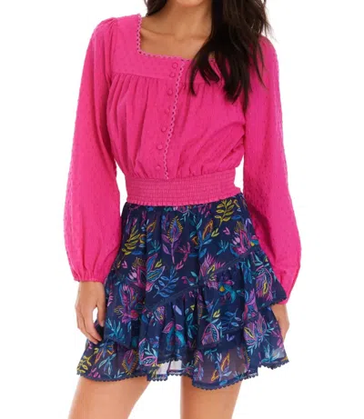 Allison New York Gracie Mini Skirt In Bohemian Floral Navy In Blue