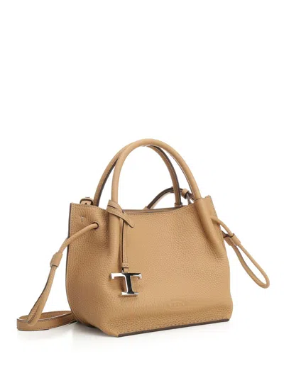 Tod's Buz Sacca Piccola Handbags Beige