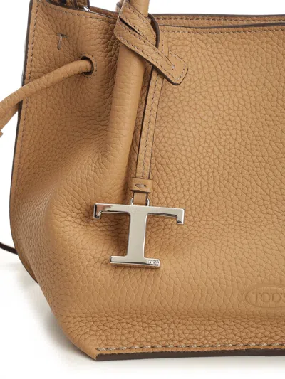 Tod's Buz Sacca Piccola Handbags Beige