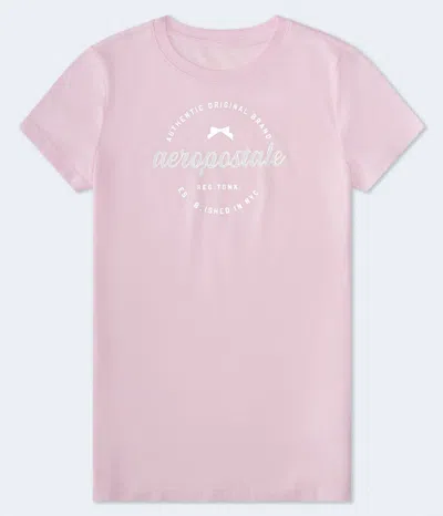 Aéropostale Bow Circle Foil Graphic Tee In Pink