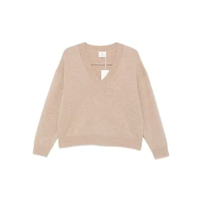 Anine Bing V-neck Cashmere Jumper In Neutral