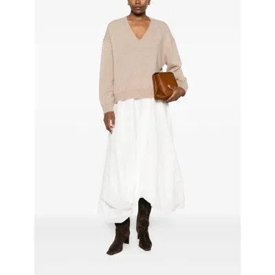 Anine Bing V-neck Cashmere Jumper In Neutral