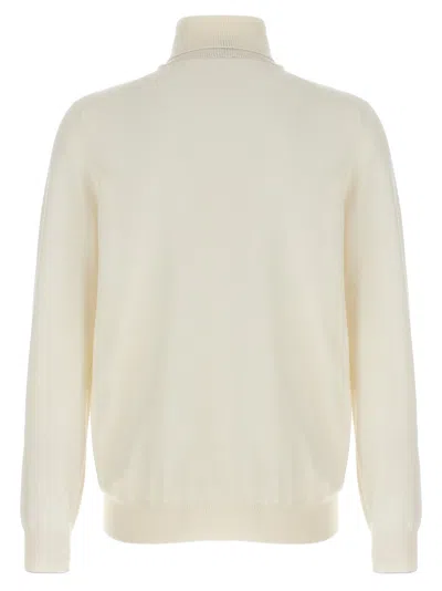 Brunello Cucinelli Cashmere Turtleneck Sweater Sweaters And Cardigans White