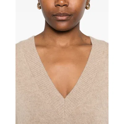 Anine Bing V-neck Cashmere Jumper In Neutral