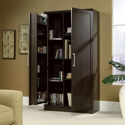 Hivvago Multi-purpose Living Room Kitchen Cupboard Storage Cabinet Armoire In Brown In Brown