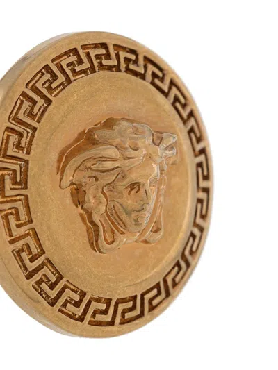 Versace Tribute Medusa Stud Earrings In Gold