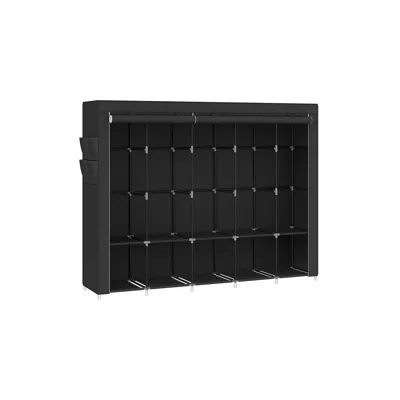 Breebe 5 Tiers（83"l）wardrobe Closet Organizer With Cover Ink Black In Black