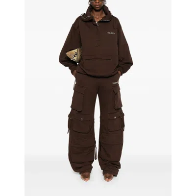 Attico Cargo Fern Pants In Brown