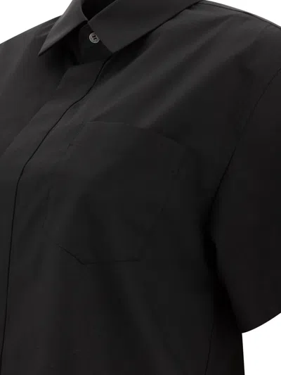 Sacai Cotton Poplin Shirt Shirts Black In Black