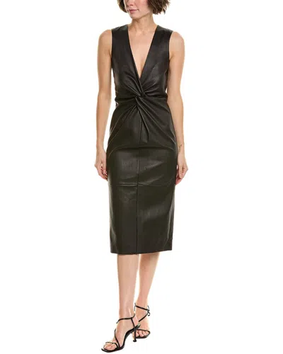 Michael Kors Collection Leather Sheath Dress