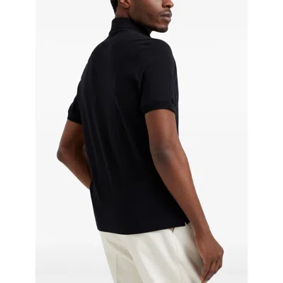 Brunello Cucinelli Midnight Polo Shirt With Buttoned Placket