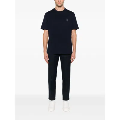 Brunello Cucinelli Cotton Jersey Crew Neck T-shirt With Logo Clothing